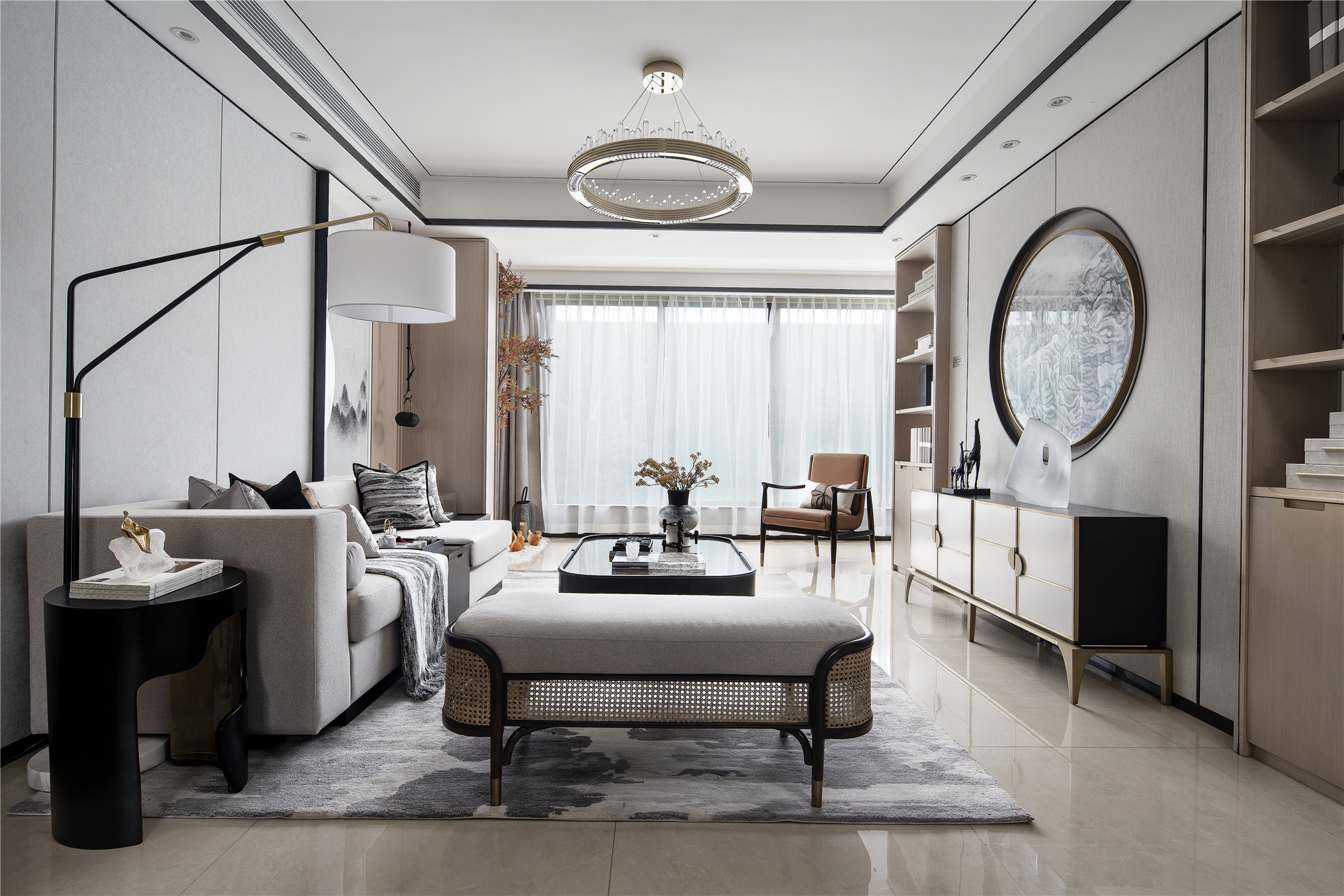 100㎡ | 中式風格寧靜的不止是空間,更是心境。