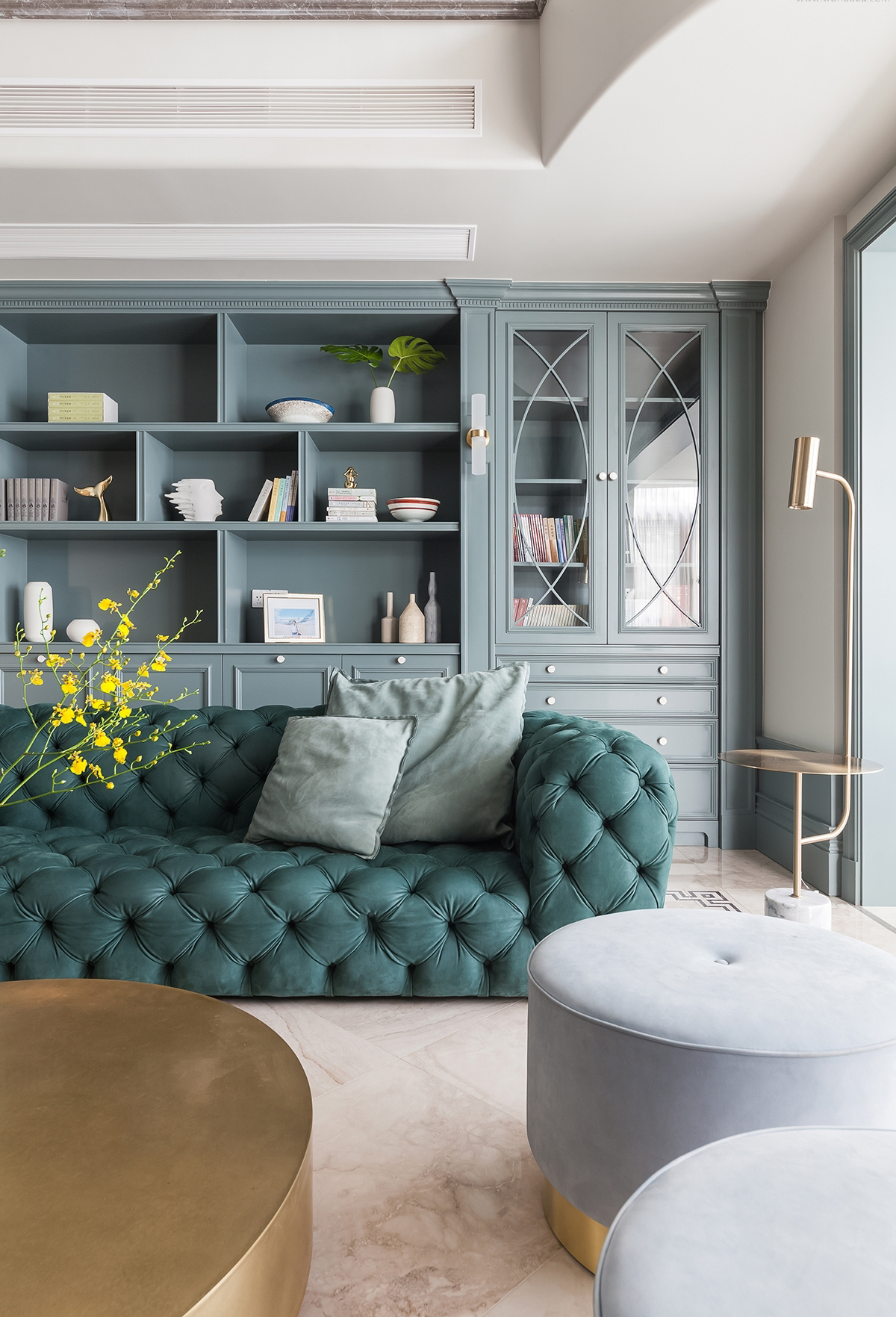 初秋微涼,在這套現代美式疊墅里邂逅溫情