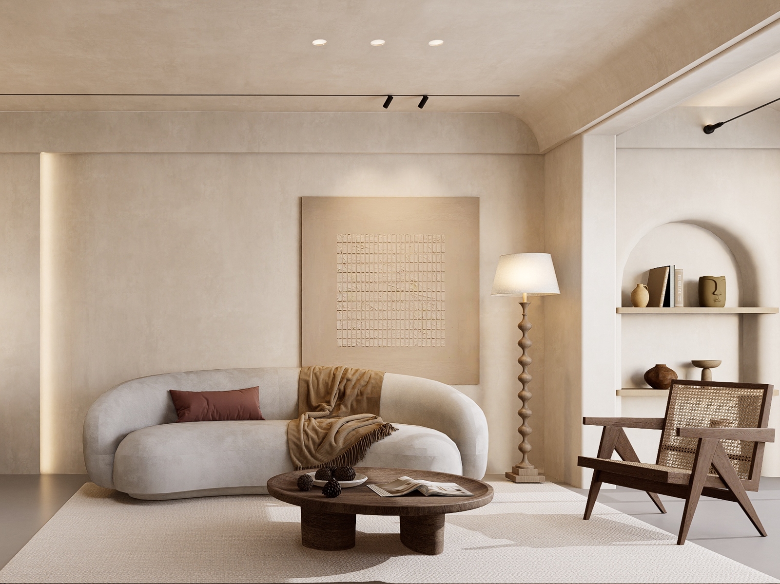 120㎡裝修案例：想要質(zhì)樸與高級(jí)并存？試試現(xiàn)代侘寂風(fēng)