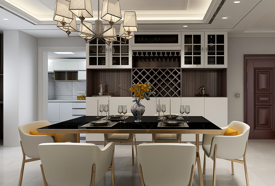 南寧天池山?中脊190平米中式風(fēng)格案例效果圖