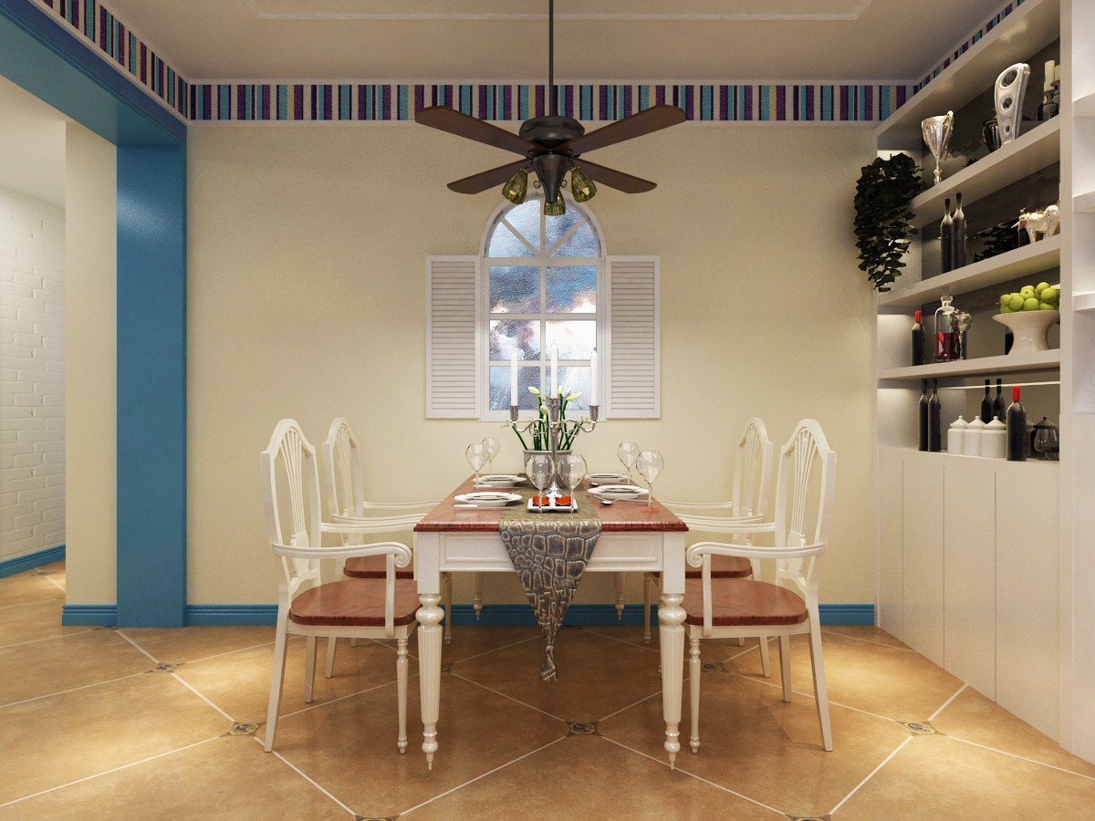 南寧融創(chuàng)·融公館111平米地中海風(fēng)格案例效果圖