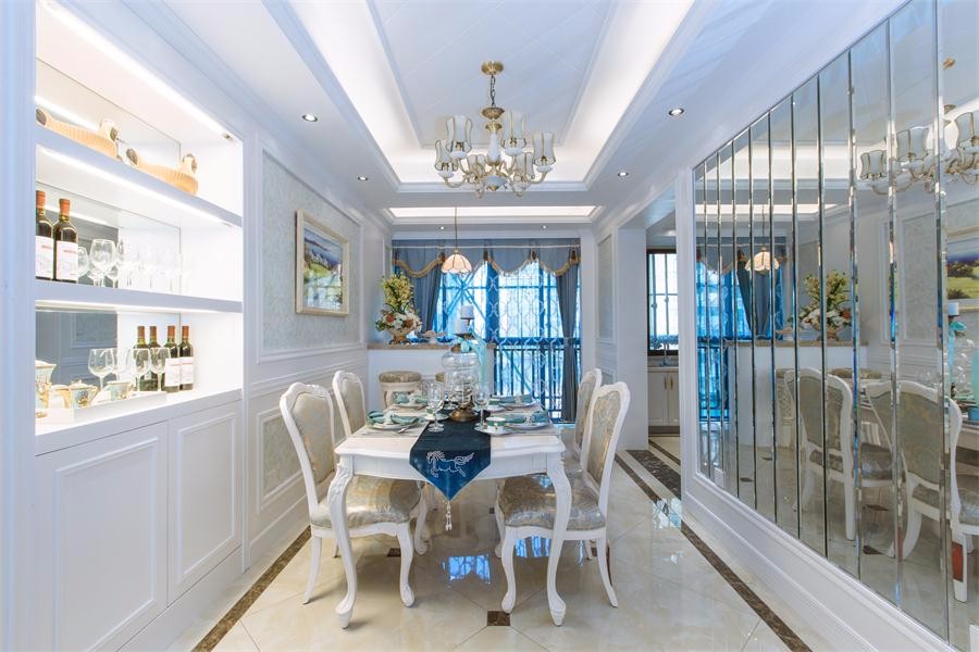 南寧盛天東郡88平米歐式風(fēng)格案例效果圖