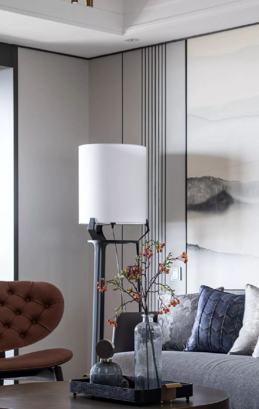 南寧振業(yè)邕江雅苑118平米新中式風(fēng)格案例效果圖