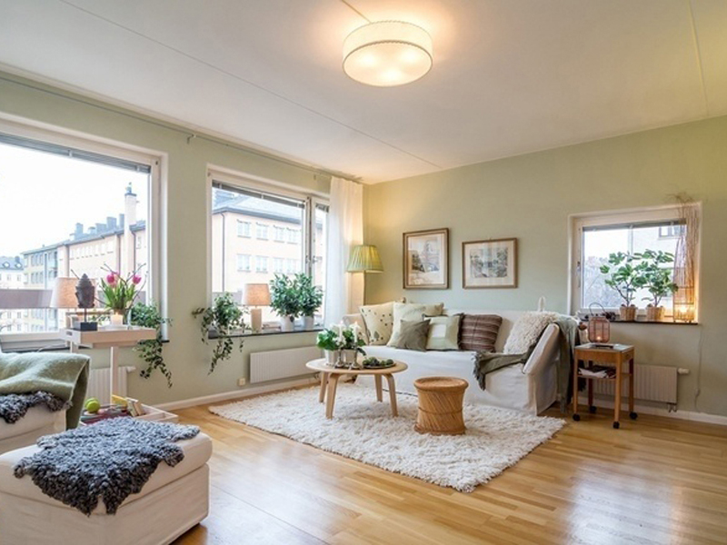 南寧威寧金菊鄰家廣場80平米田園風(fēng)格裝修案例效果圖