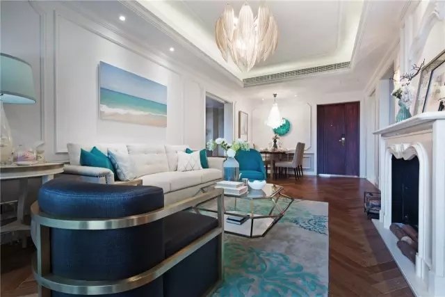 保利山漸青112平米地中海風(fēng)格案例效果圖