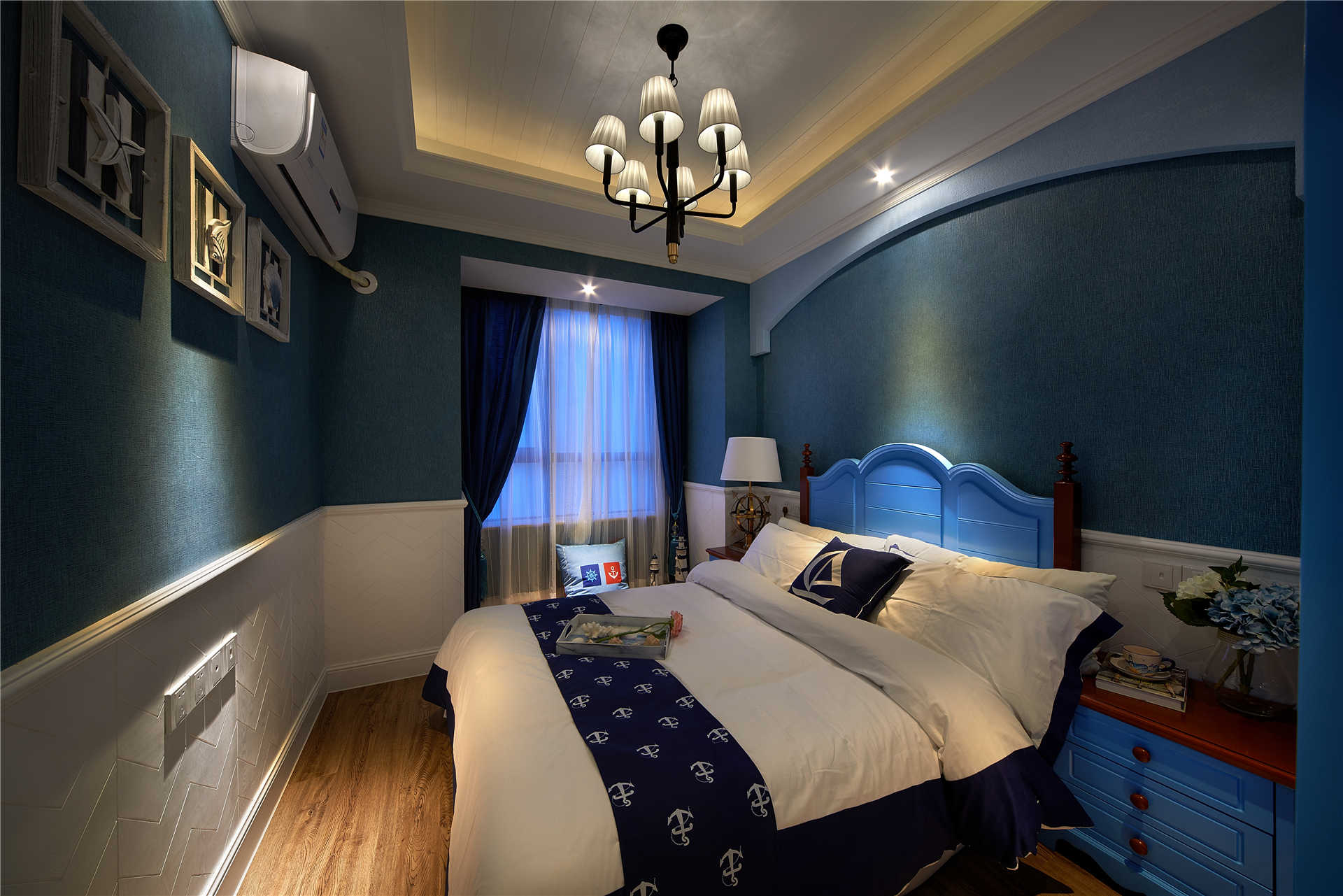 南寧霖峰壹號(hào)102平米地中海風(fēng)格裝修案例效果圖