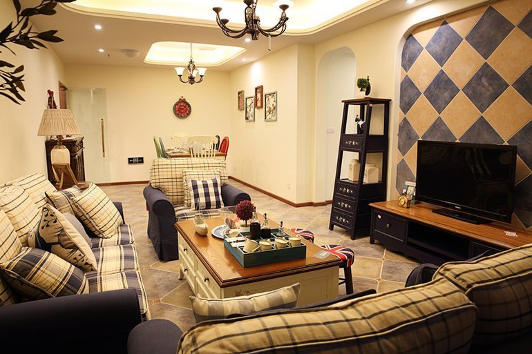 南寧中建邕和府毛坯房77平米地中海風(fēng)格裝修案例效果圖